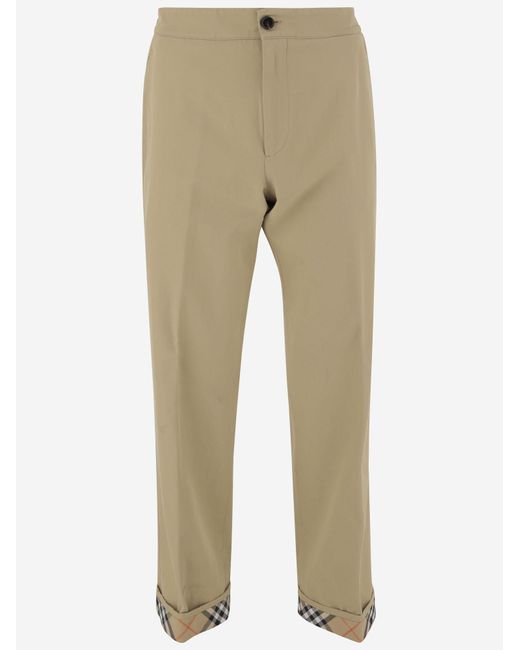 Burberry Natural Cotton Pants Trousers for men