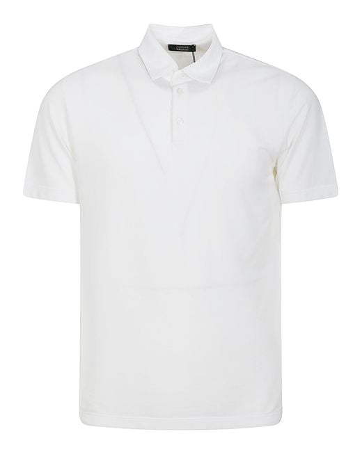 Zanone White Polo Cotton for men