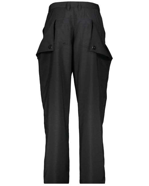 Burberry Black Virgin Wool And Mohair Trousers for men
