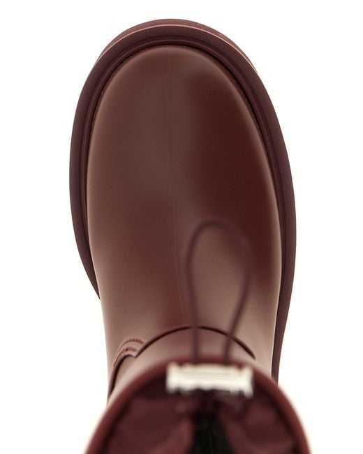 Moncler Red Pvc Over The Knee Shoe