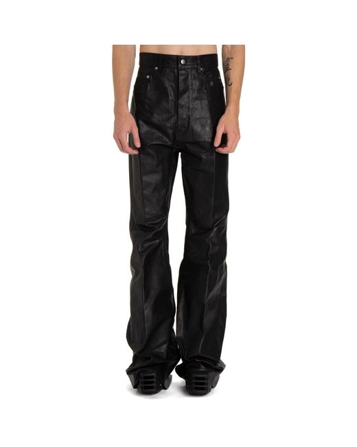Rick Owens Bolan Bootcut Leather Pants in Black for Men | Lyst UK