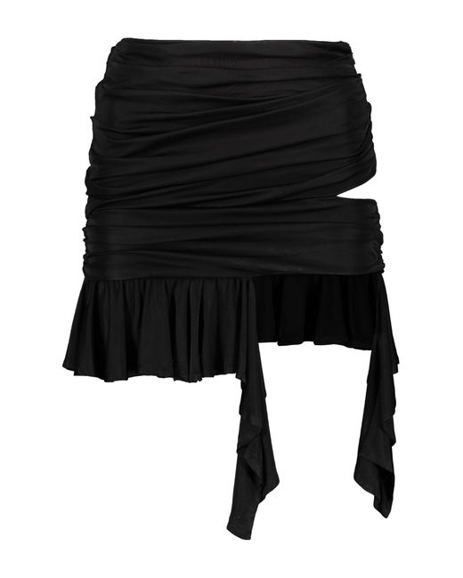 ANDREADAMO Black Ruffled Mini Skirt