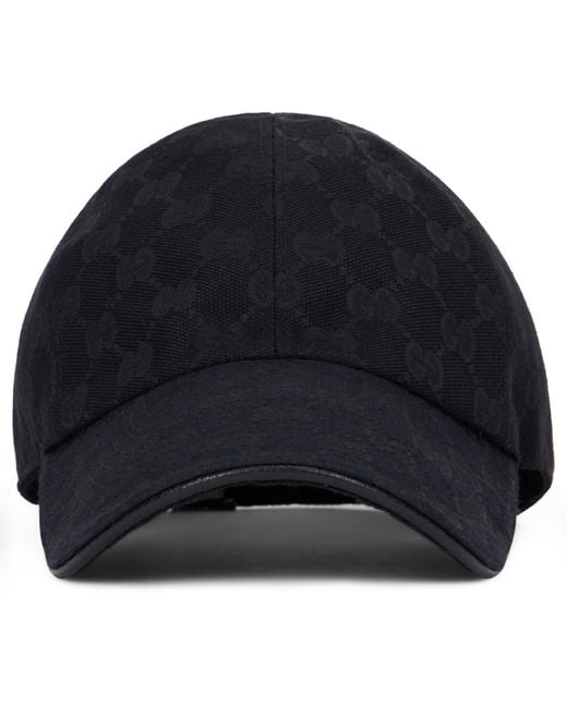 Gucci Black Cap With Adjustable Brim, Cotton Hat