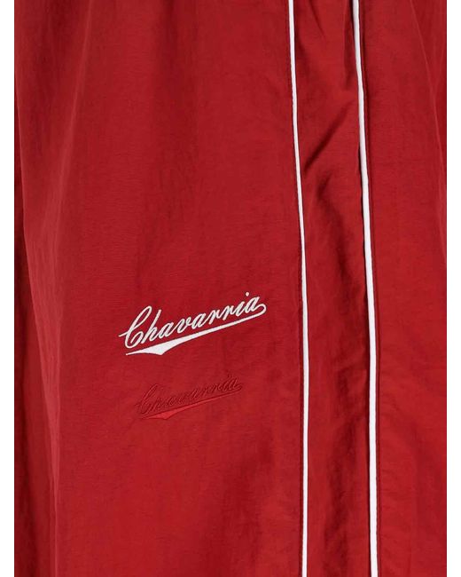 Willy Chavarria Red Trousers Nylon for men