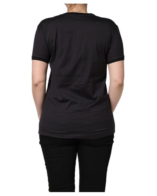 Dolce & Gabbana Blue #Iamachristmastree Print Cotton T-Shirt