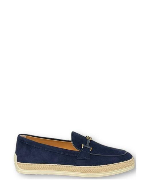 Tod's Blue Gomma Slip-on Loafers Tods