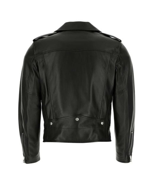 Saint Laurent Black Leather Jacket for men