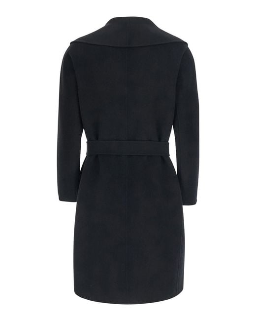Max Mara Black Coat Messi Wool
