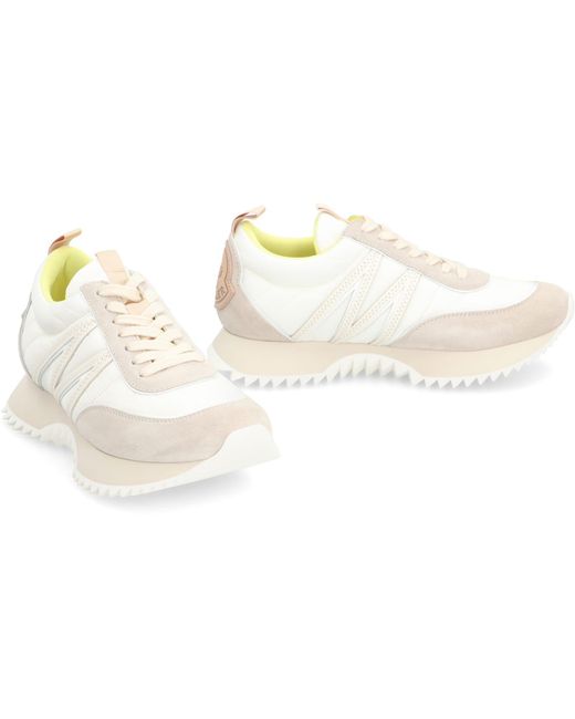 Moncler White Pacey Nylon Low-Top Sneakers