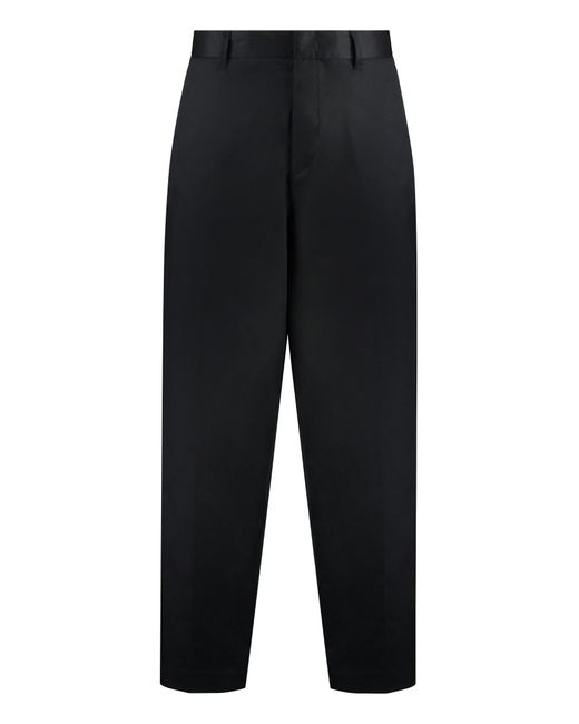 Emporio Armani Black Cotton Trousers for men