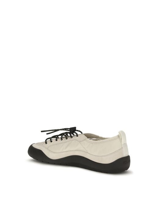 Prada White Leather And Fabric Sneakers for men