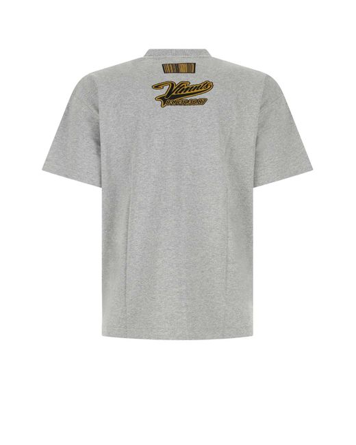 VTMNTS Gray Melange Cotton T-Shirt for men