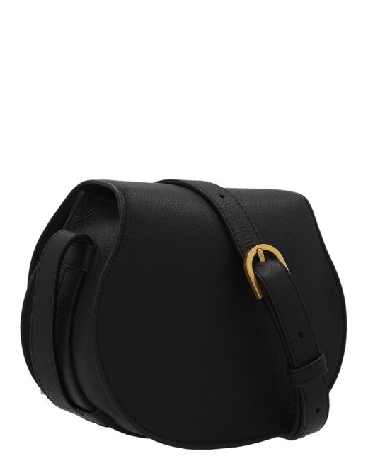 Chloé Black Saddle Marcie Small Crossbody Bag