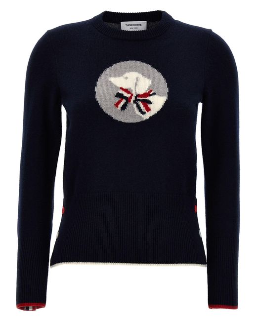 Thom Browne Blue 'Hector & Bow' Sweater