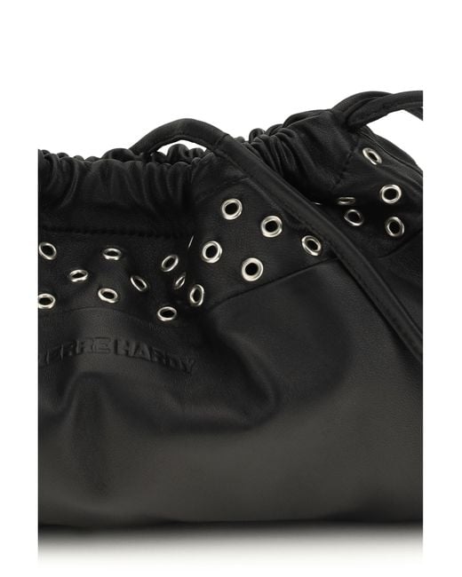 Pierre Hardy Black Double Clutch Lambskin Shoulder Bags