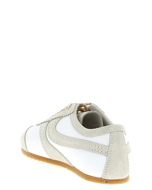 Dries Van Noten White Suede Sneakers