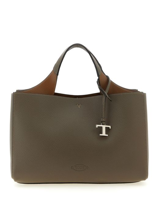 Tod's Brown Calfskin Handbag Bag