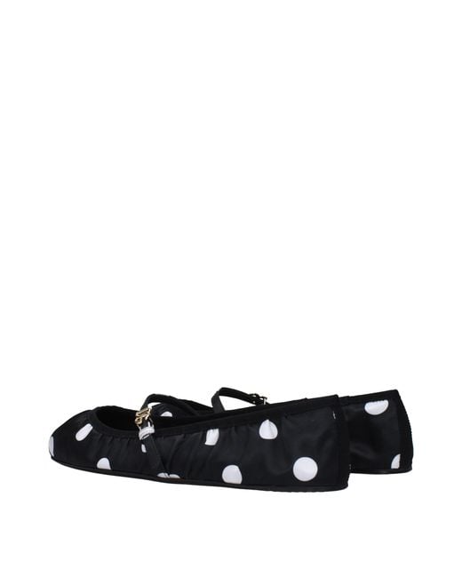 Dolce & Gabbana Black Dolce&Gabbana Ballerine Donna Tessuto Nero