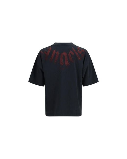 Palm Angels White Black Cotton T for men
