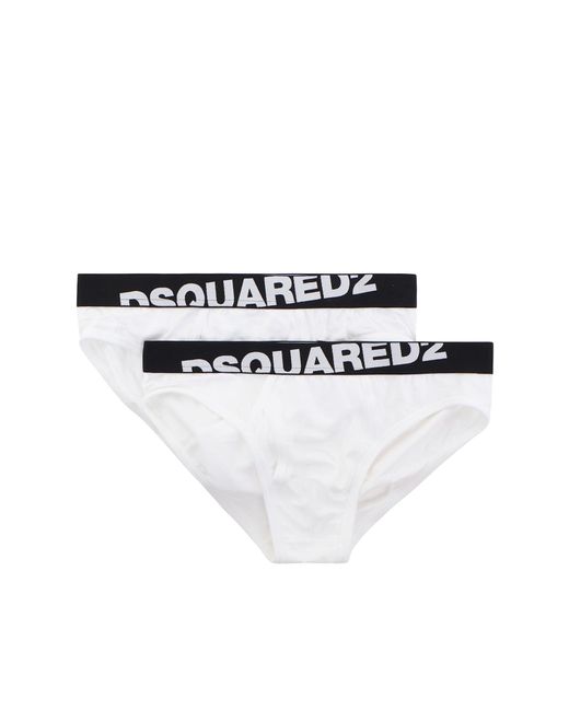 DSquared² White Briefs Pack Of 2 for men