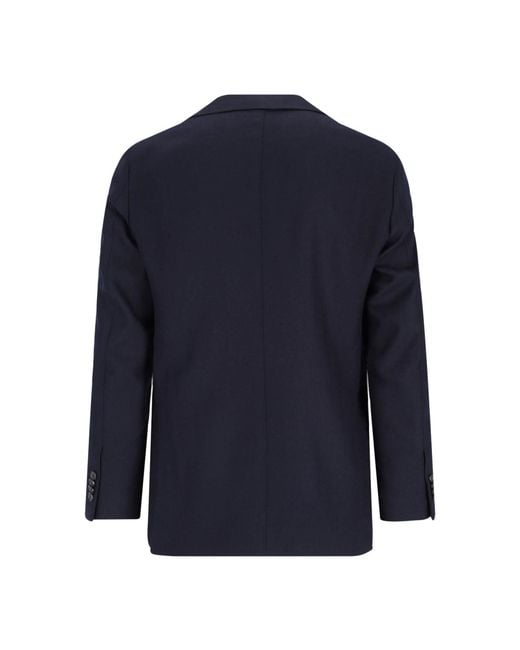 Caruso Blue Jackets Wool for men