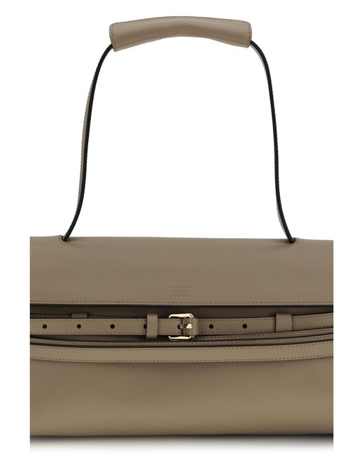 Moschino Natural Tie Me Shoulder Bag Calf Leather Bos Taurus