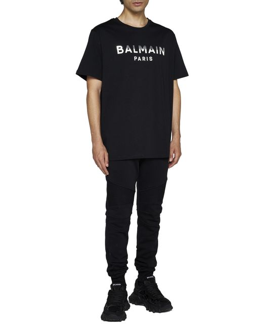 Balmain Black Print T-shirt for men