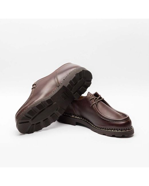 Paraboot Brown Michael Marche Ii Calf Derby Shoe (Lisse Cafè) for men