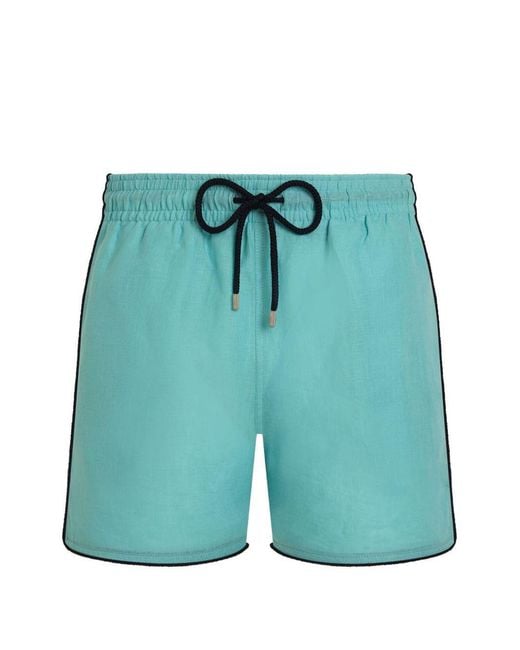 Vilebrequin Blue Swim Shorts Mallorca for men