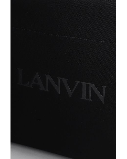 Lanvin Tote In Black Cotton for men