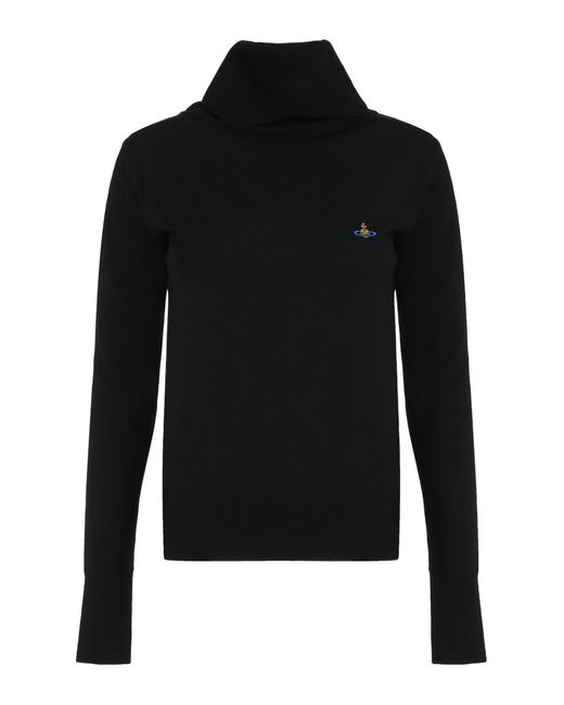 Vivienne Westwood Black Giulia Virgin-Wool Turtleneck Sweater