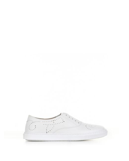 Fratelli Rossetti White Leather Slip-On Sneaker