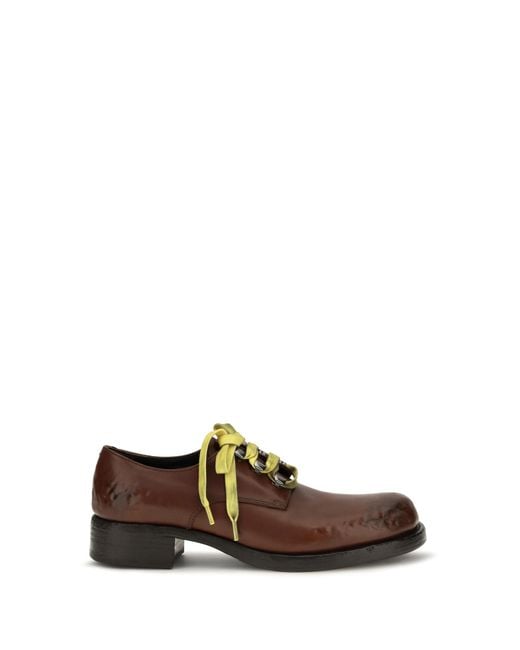 Prada Brown Lace-Up Loafers Antique Leather Calf Shoes