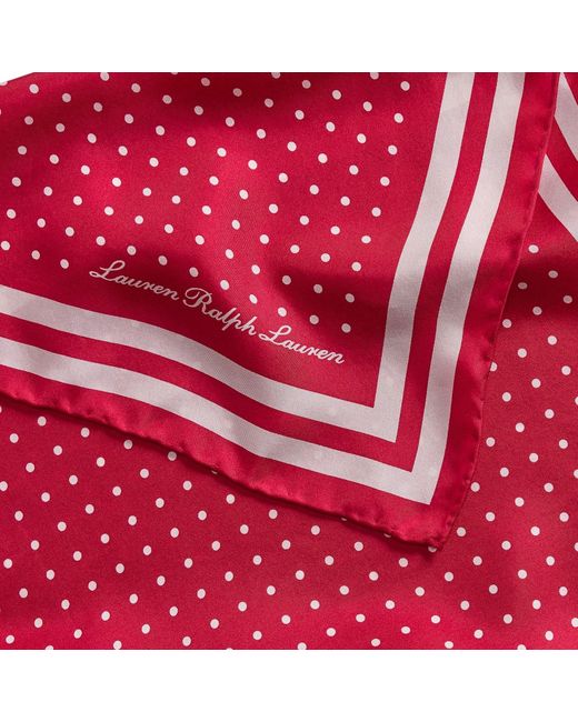 Ralph Lauren Red Resrt Dt Sqr Scarf Square