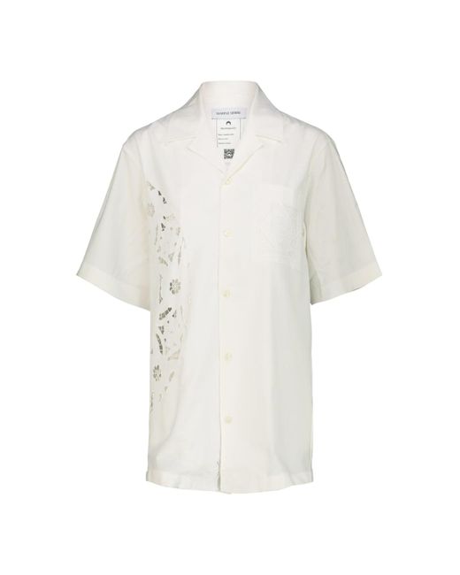 MARINE SERRE White Bowling Shirt