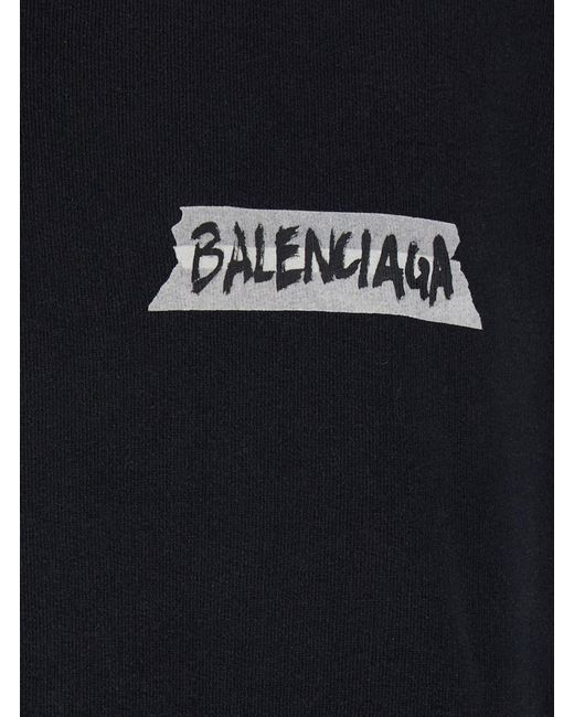 Balenciaga Blue Sweatshirt High-Neck Zip Cotton Sweatshirts for men