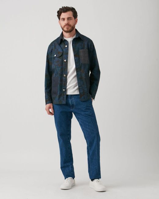 Doppiaa Blue Aapice Printed Jacket for men