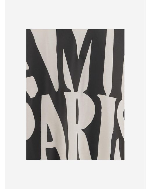 AMI Black Cotton T-Shirt T-Shirts & Jerseys