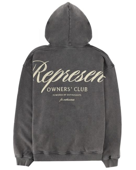 Represent Gray Hoodie Cotton Sweatshirts for men
