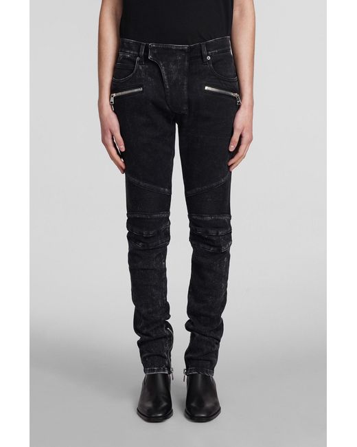 Balmain Jeans In Black Cotton for men