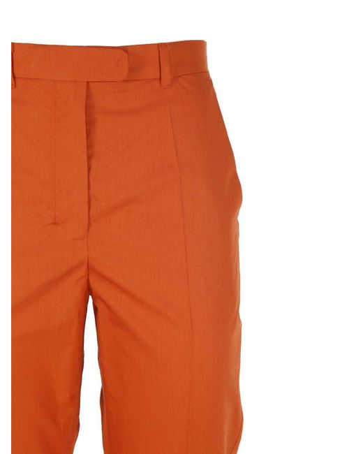 Max Mara Orange Elodia Straight Leg Pants