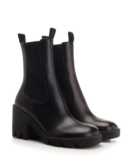 Burberry Black Stride Chelsea Boots