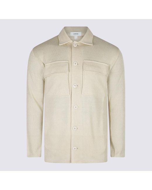 Lardini Natural Cream Linen Shirt for men