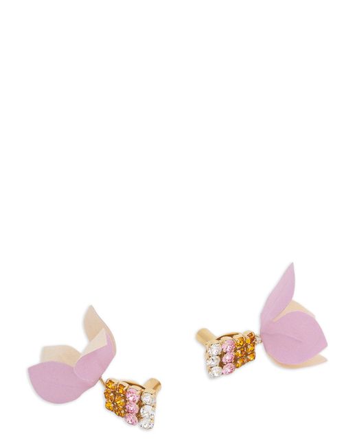 Marni White Flower Earrings
