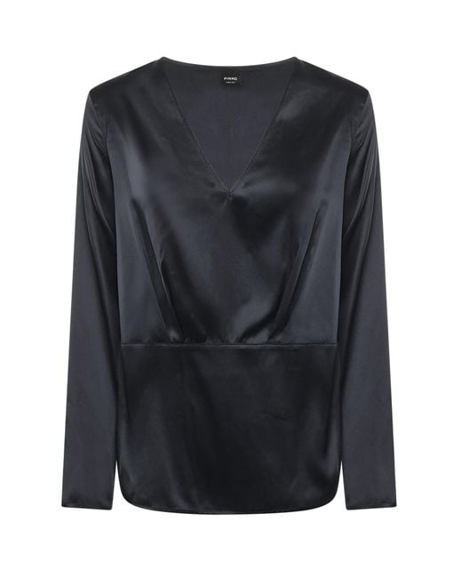 Pinko Black Shirts Silk