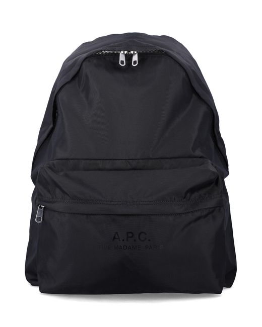 A.P.C. Black Backstage Backpack for men