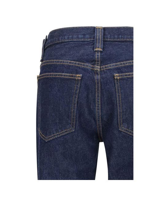 Khaite Blue Cotton Straight