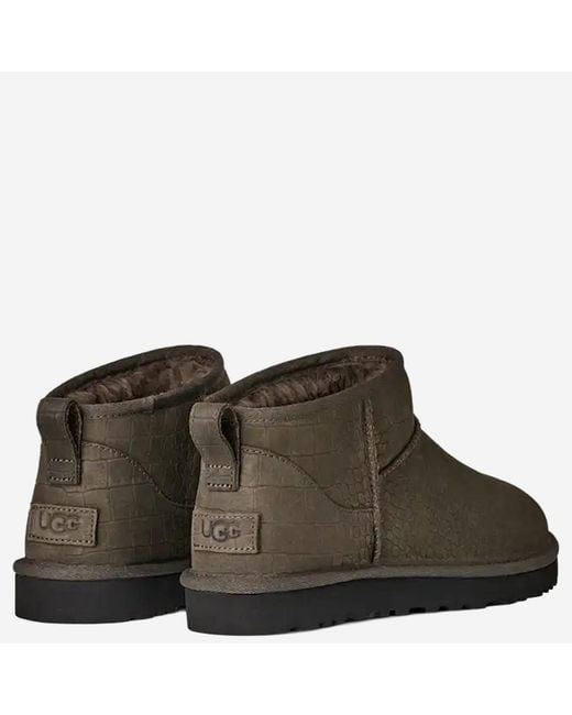 Ugg Green Ankle Boots Classic Ultra Mini Wool for men