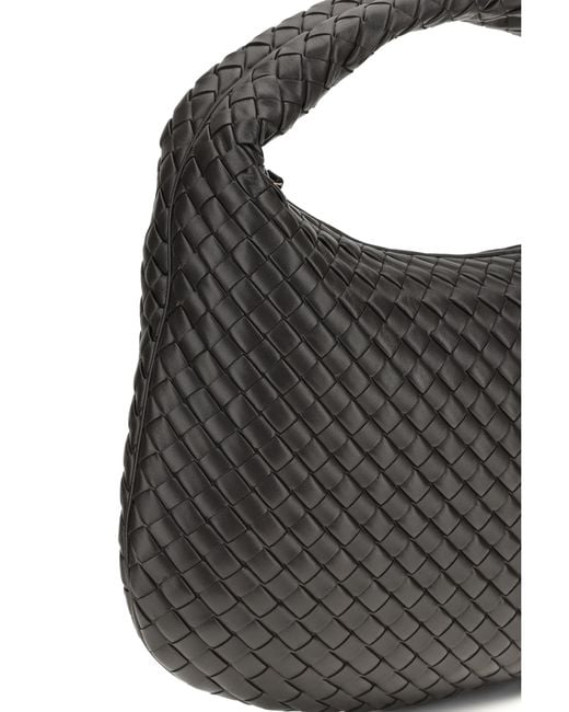 Bottega Veneta Gray Shoulder Bag Veneta Espresso Lamb Leather