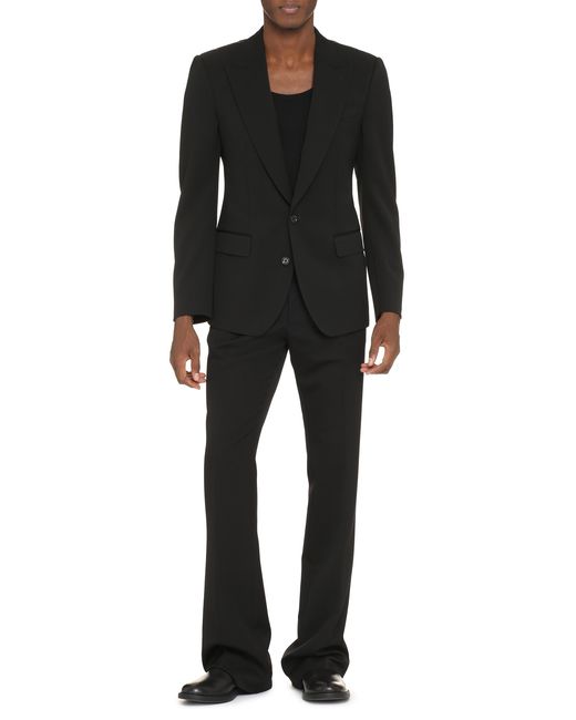 Dolce & Gabbana Black Jacket Single-Breasted Virgin Wool Suit & Dinner for men